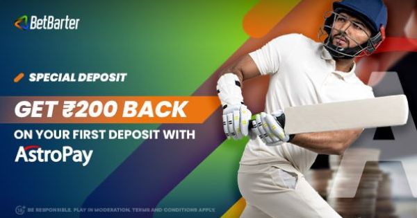 Deposit Using Astropay & Get ₹200 Cashback on BetBarter