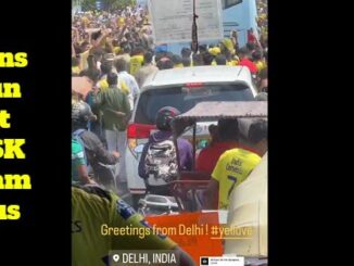 WATCH: Dhoni Fans Chase CSK Bus in Delhi