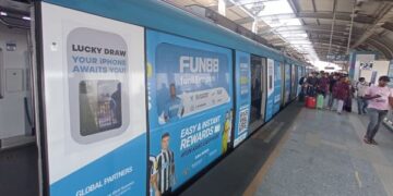 Fun88 Ads Seen Across Trains in Hyderabad