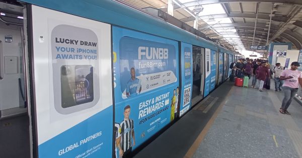 Fun88 Ads Seen Across Trains in Hyderabad