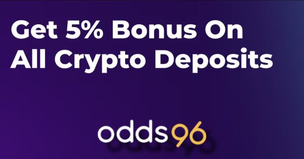 Odds96 Bonus - Get 5% Extra On Crypto Deposits