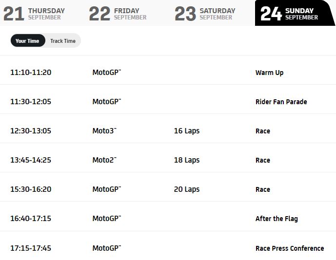 MotoGP India 2023 schedule - 24th Sep 2023