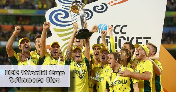 Complete ICC World Cup Winners List