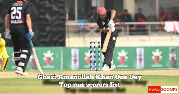 Ghazi Amanullah Khan Regional One Day - Top Run Scorers List