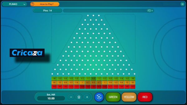 Play Plinko Game on Cricaza; Win Up to 555x Returns!