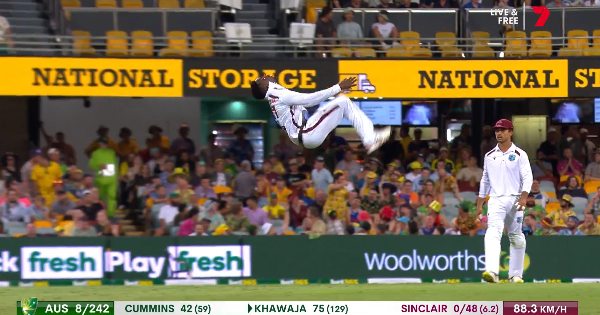 WATCH: Kevin Sinclair Backflip Celebration For Maiden Test Wicket