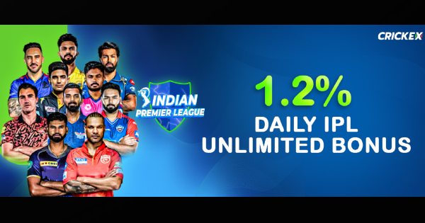 IPL 2024 - 1.2% Daily IPL Unlimited Deposit Bonus on Crickex