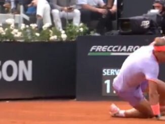 WATCH: Rafael Nadal Falls, Recovers to Win Point