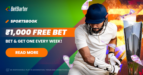 Claim ₹1,000 FREE BET Every Week on Betbarter