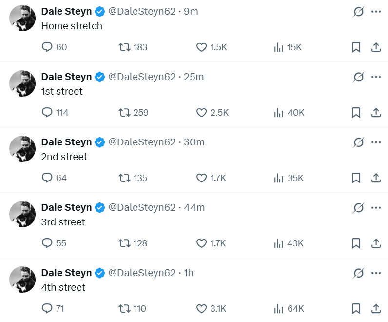 Dale Steyn tweeting on WTC Final 2025 victory
