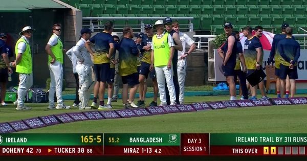 BAN vs IRE - Earthquake Interrupts Live Test Match